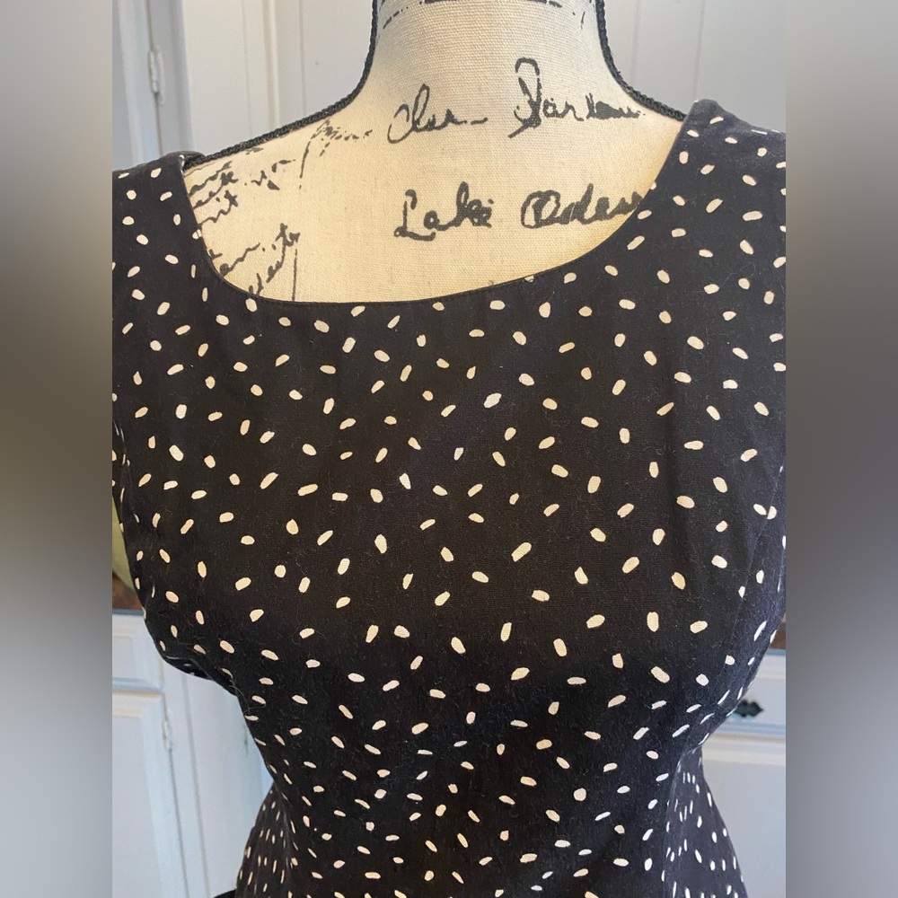 Geary Roark Kamisato Black and White Polka Dot Vintage 1950’s Backless Dress - Picture 7 of 16